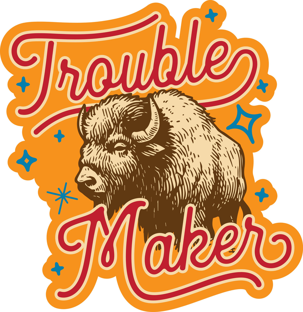 TroubleMaker Trading Company - "Always be Humble and Kind" Square Framed Artwork - Extra Small - 10"
