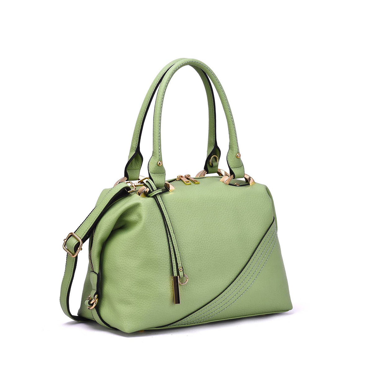 Sam Dual Handle Satchel - Mistyrose