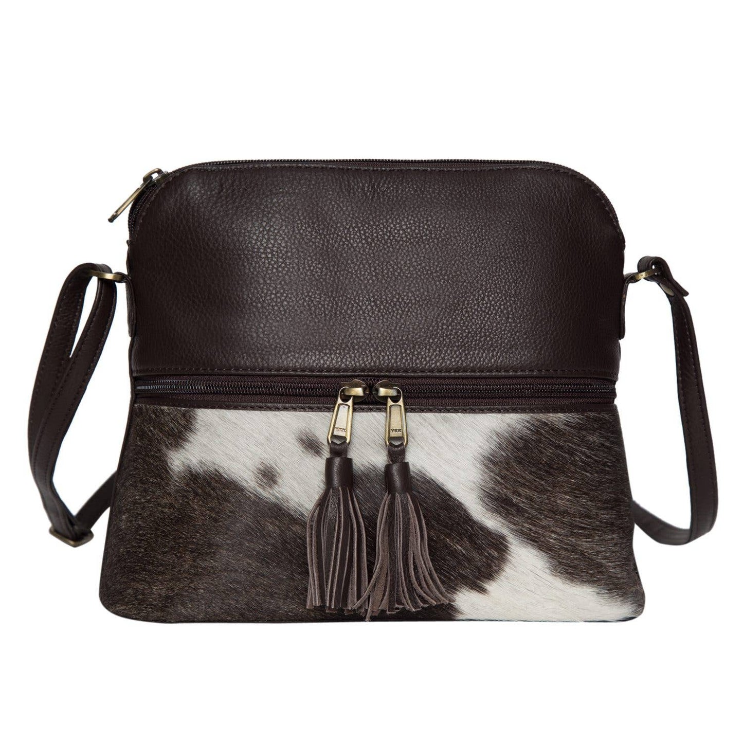 The Design Edge - Cowhide Leather Bag - Finland (B70069) - Black & White
