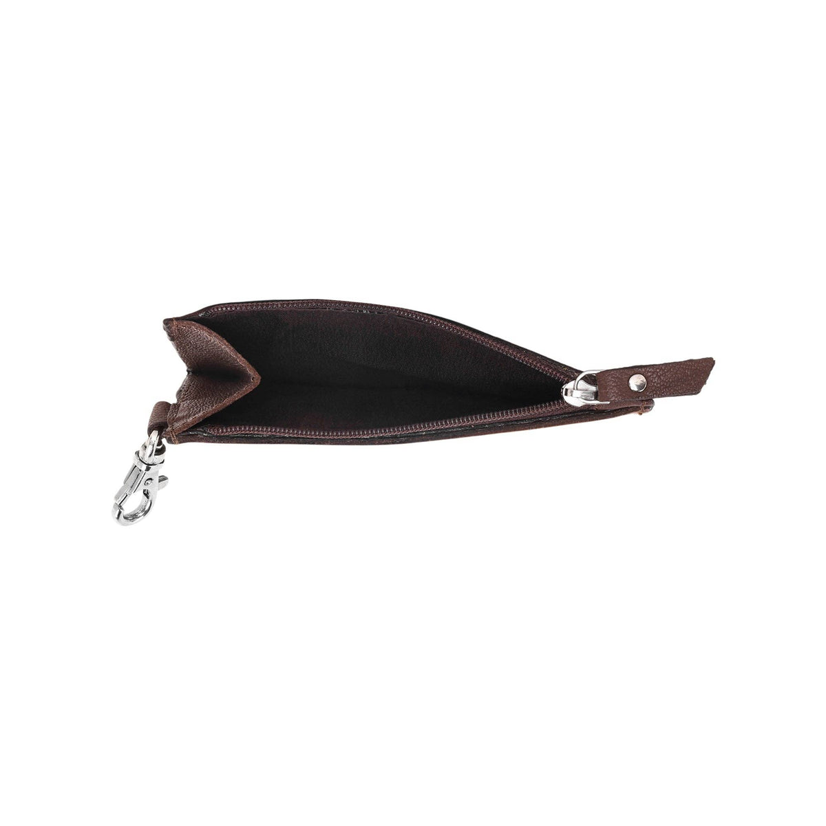 Myra Bag - Hand Hewn Card Holder for Women in brown with hair on and hand tooled detail - Brown