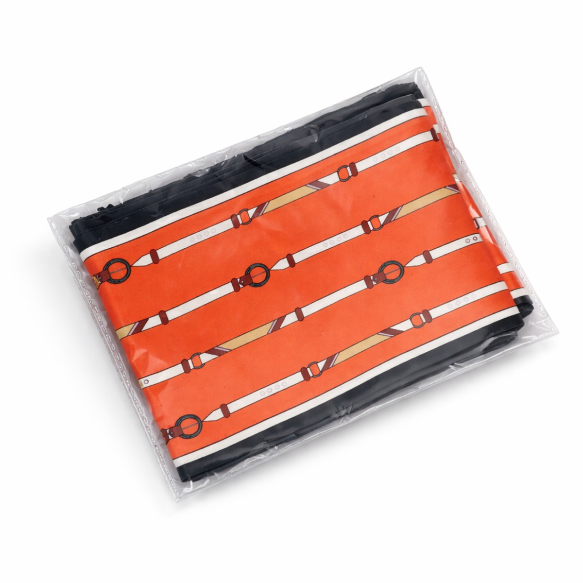 Ellison+Young - Saddle Stripe Silky Jumbo Twilly Scarf – Classic Equestrian Elegance