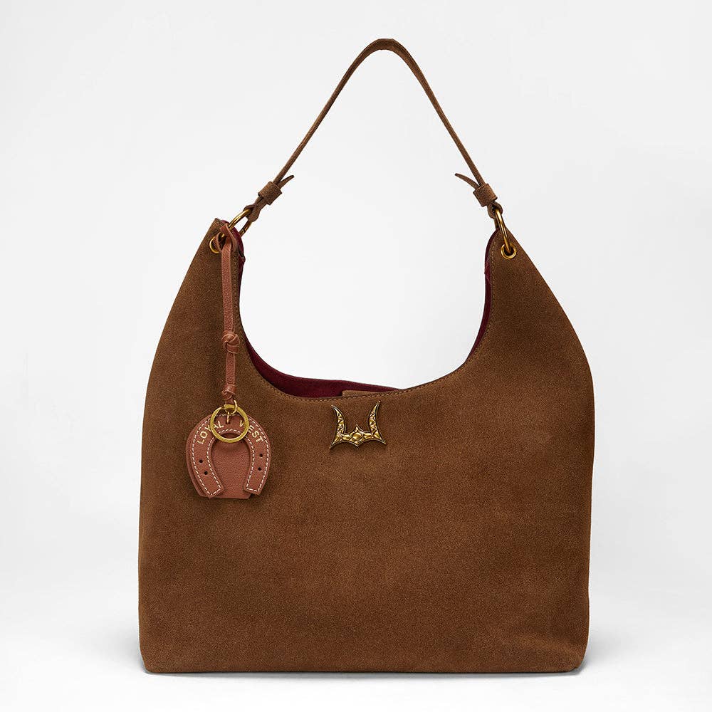 Myra Bag - Loyal West Horse Shoe Bag Charm In Calf Leather - Tan - Single