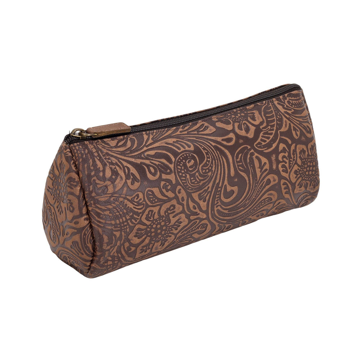 Myra Bag - Sandy Multi Pouch in brown with embossed leather - Brown