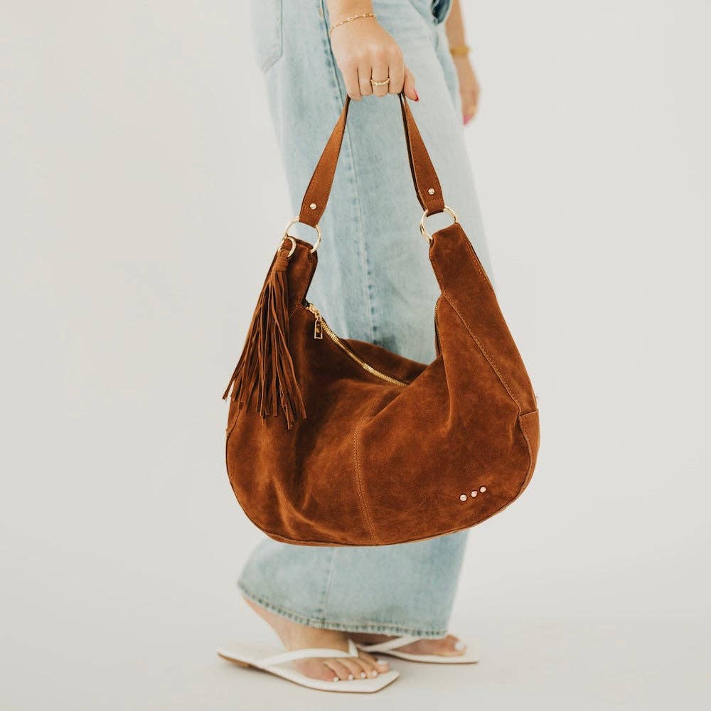 Pretty Simple - Hazel Hobo Shoulder Bag with Tassel - Leopard