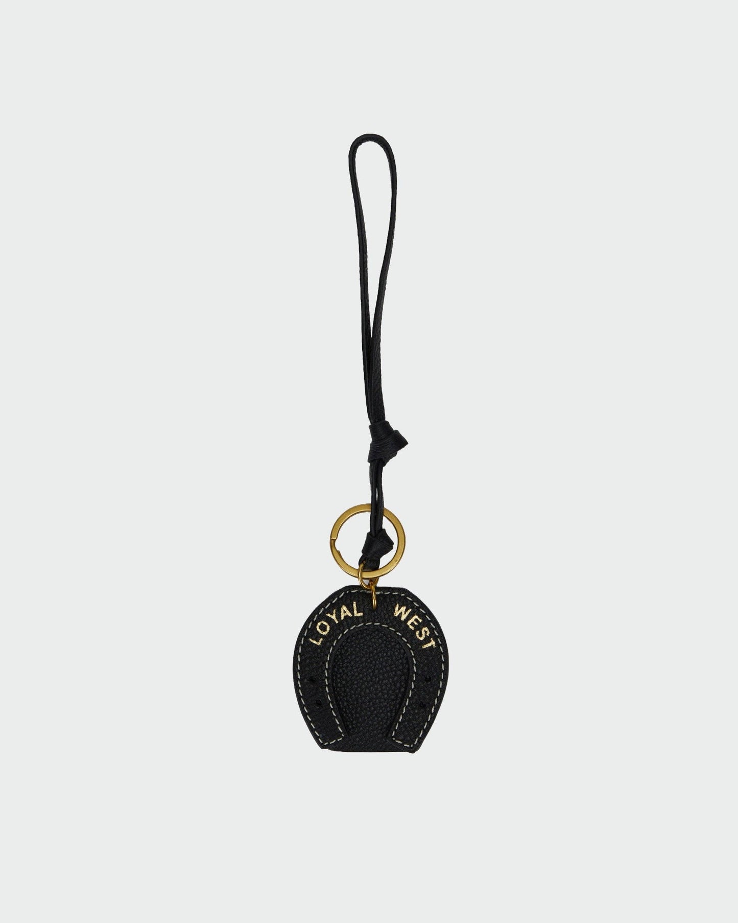 Myra Bag - Loyal West Horse Shoe Bag Charm In Calf Leather - Tan - Single