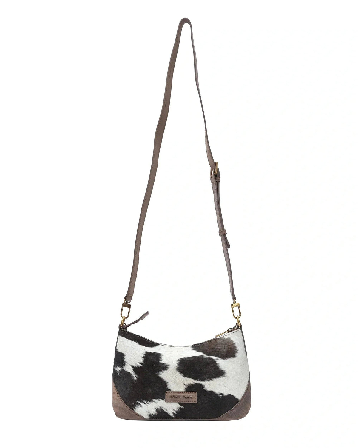Loyal West - Montana Medium Shoulder Bag - Black & White Cowhide