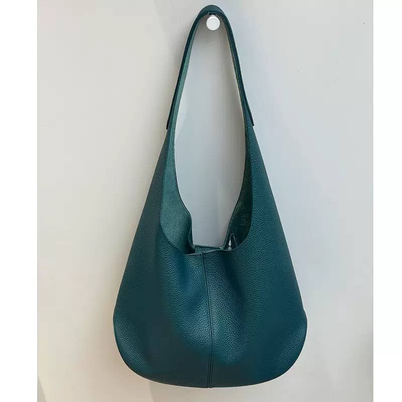 Sook Stainable - Grain leather simplistic tote bag  - Caramel