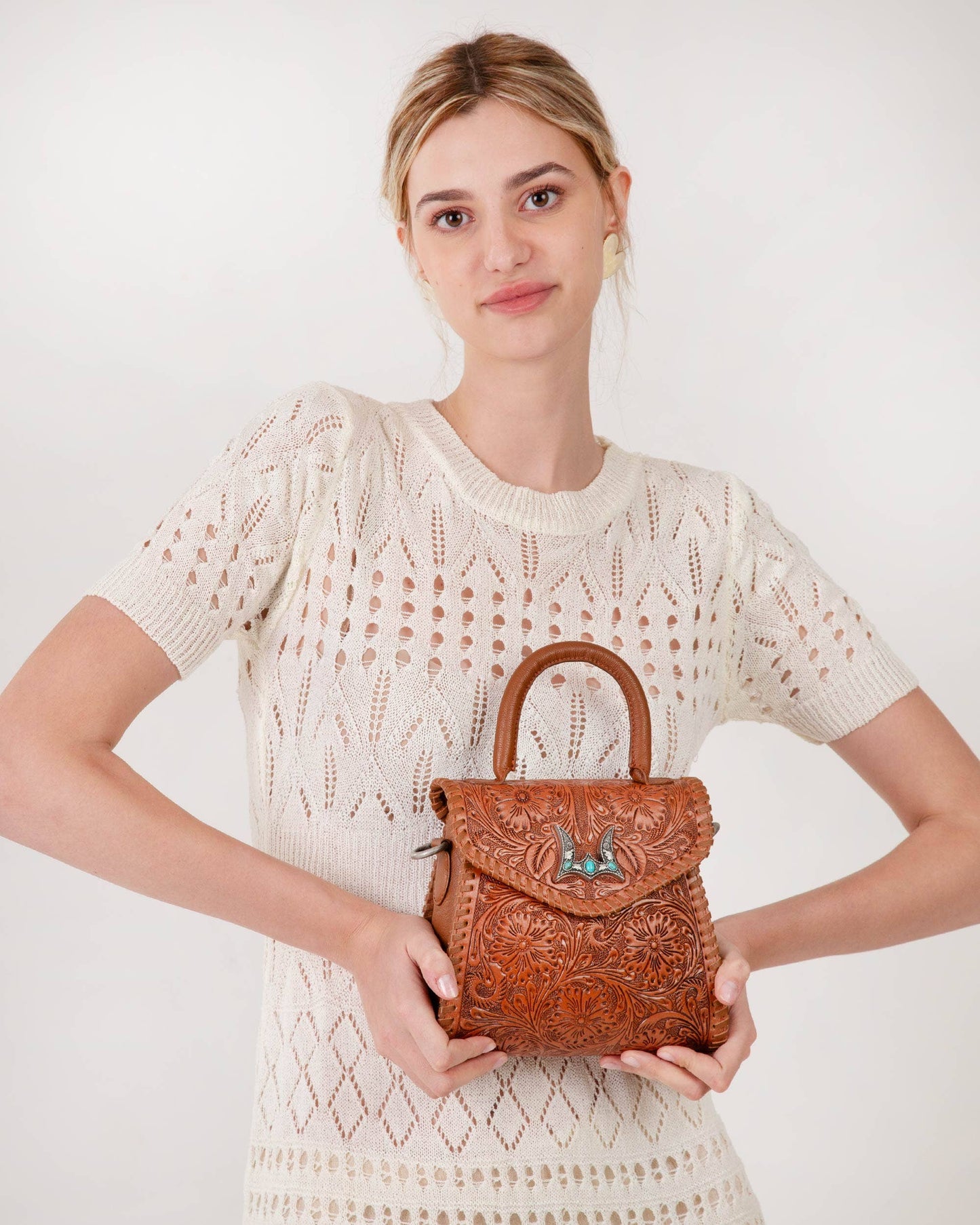 Loyal West - Leon Mini Handle Purse - Brown