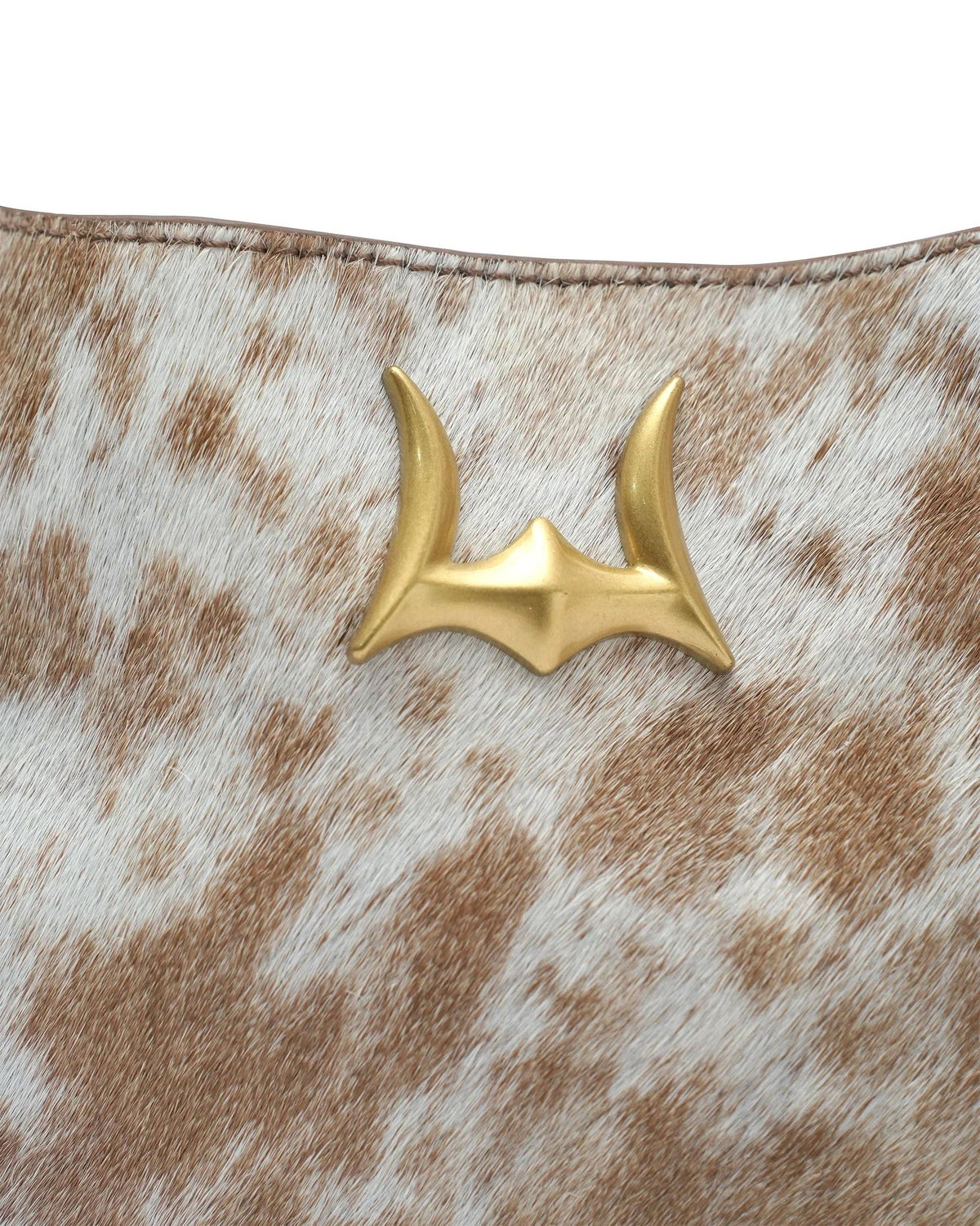 Loyal West - Vita Servans Hobo Bag - Brown & White Cowhide