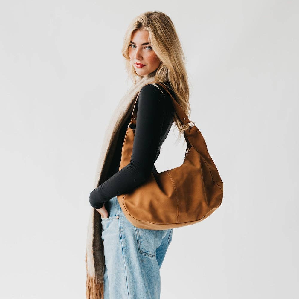 Pretty Simple - Hazel Hobo Shoulder Bag with Tassel - Leopard