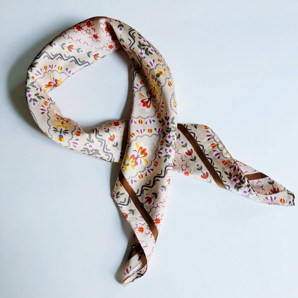 Ellison+Young - Silky Muse Satin Square Scarf - Chic Silky Scarf For Hair, Neck, Or Bag Styling - Polka Dots