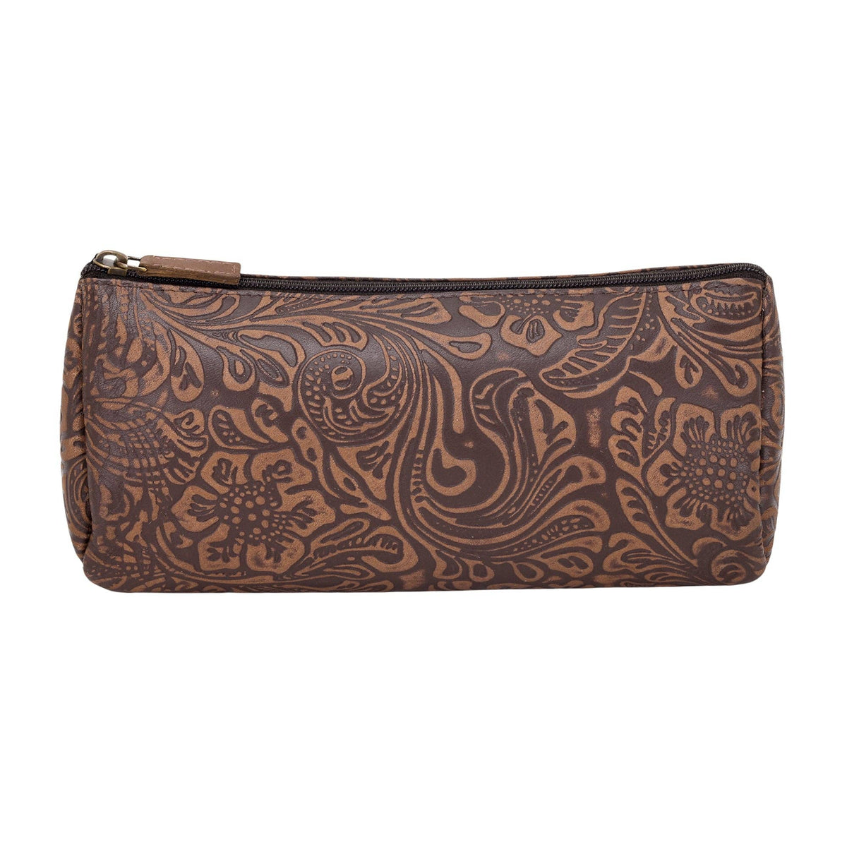Myra Bag - Sandy Multi Pouch in brown with embossed leather - Brown