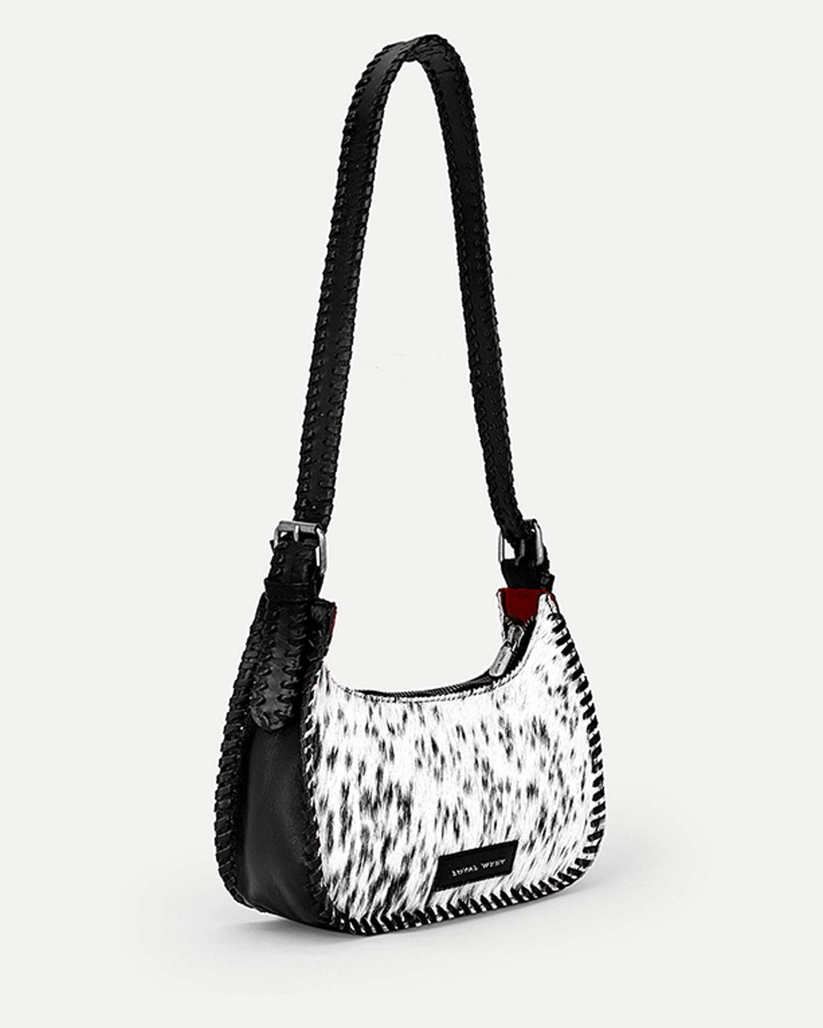 Loyal West - Dannia Medium Purse In Black & White Cowhide