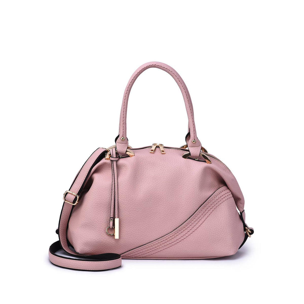 Sam Dual Handle Satchel - Mistyrose