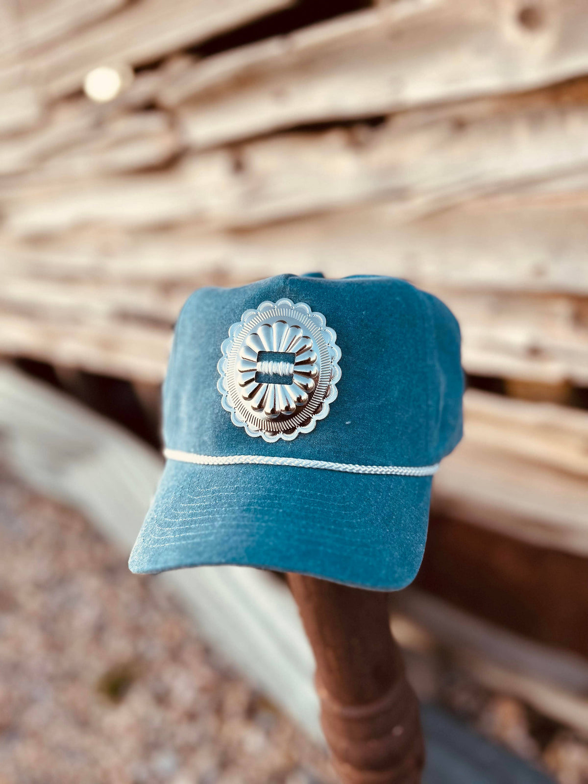 Brim + Band - Denim Single Concho Trucker Hat