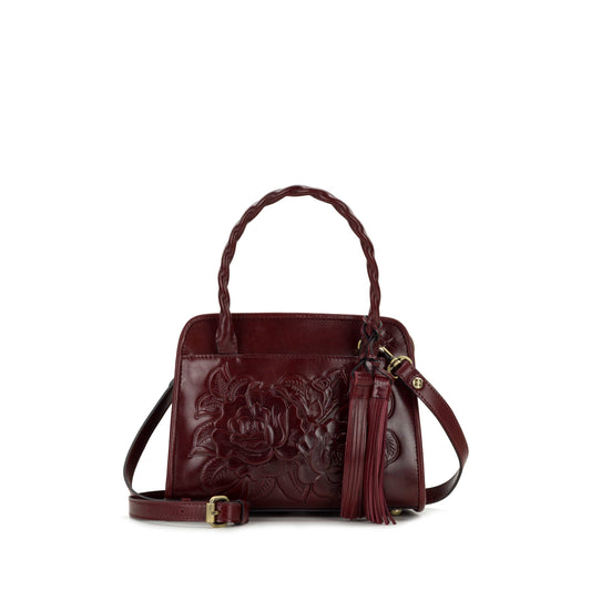 Patricia Nash - Paris Satchel - Vintage Tan Rose Tooled Collection