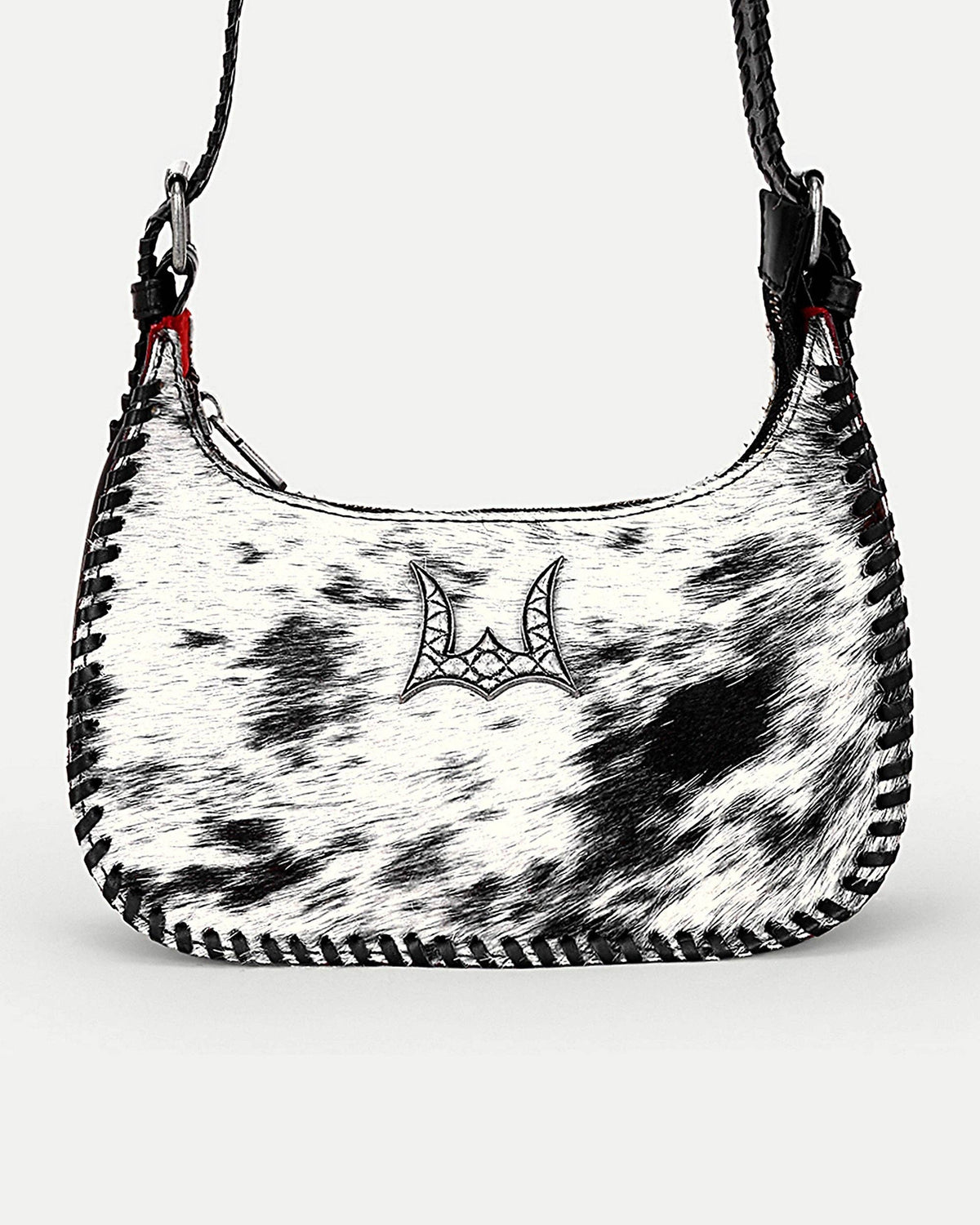 Loyal West - Dannia Medium Purse In Black & White Cowhide
