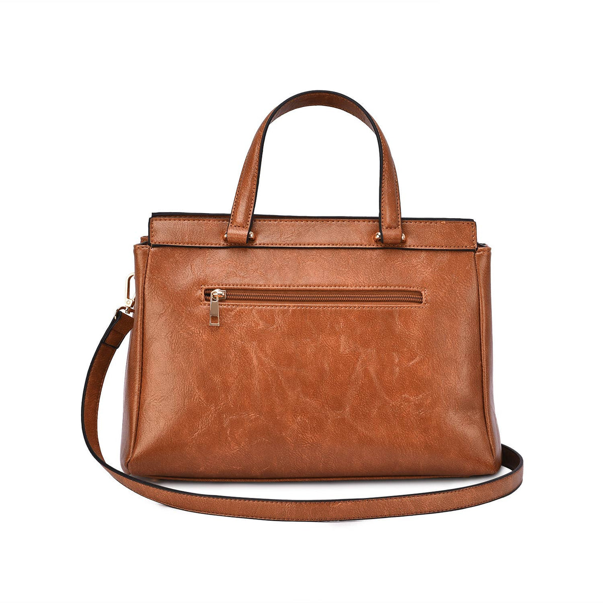 Salome 3D Embossed Floral Satchel - Black