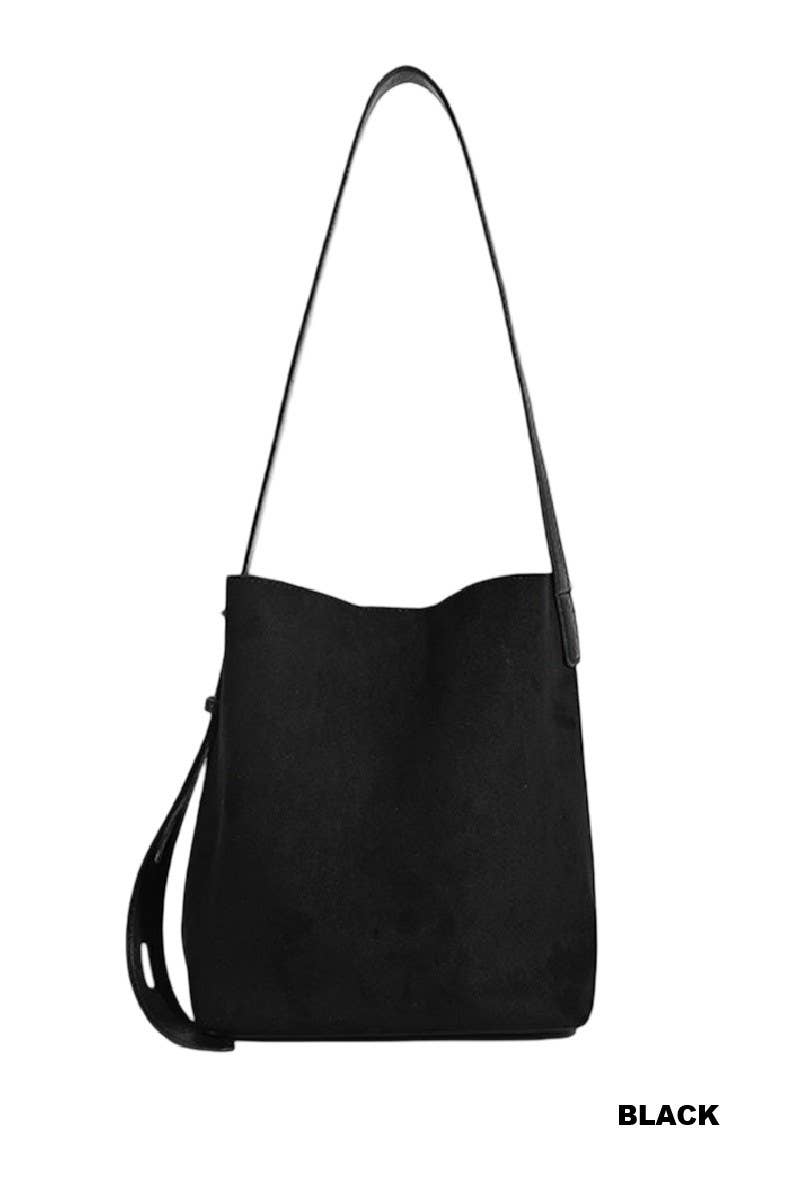 Microsuede Bucket Tote Bag - LEOPARD / 1(ONE SIZE)