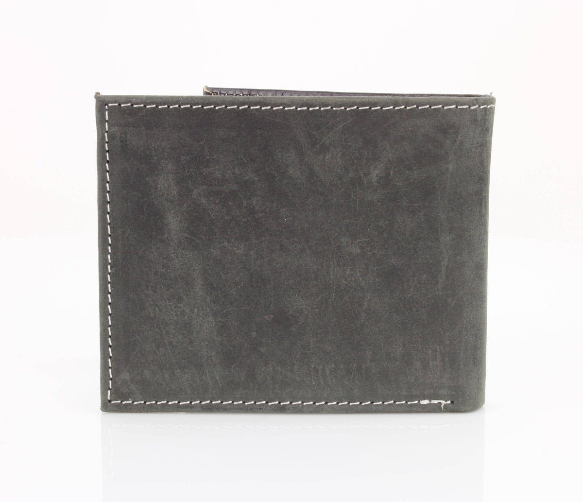 Leather Impressions Inc -  Oil Pull Up Bifold Wallet Long Horn Concho ABW028LGNHRN - Brown