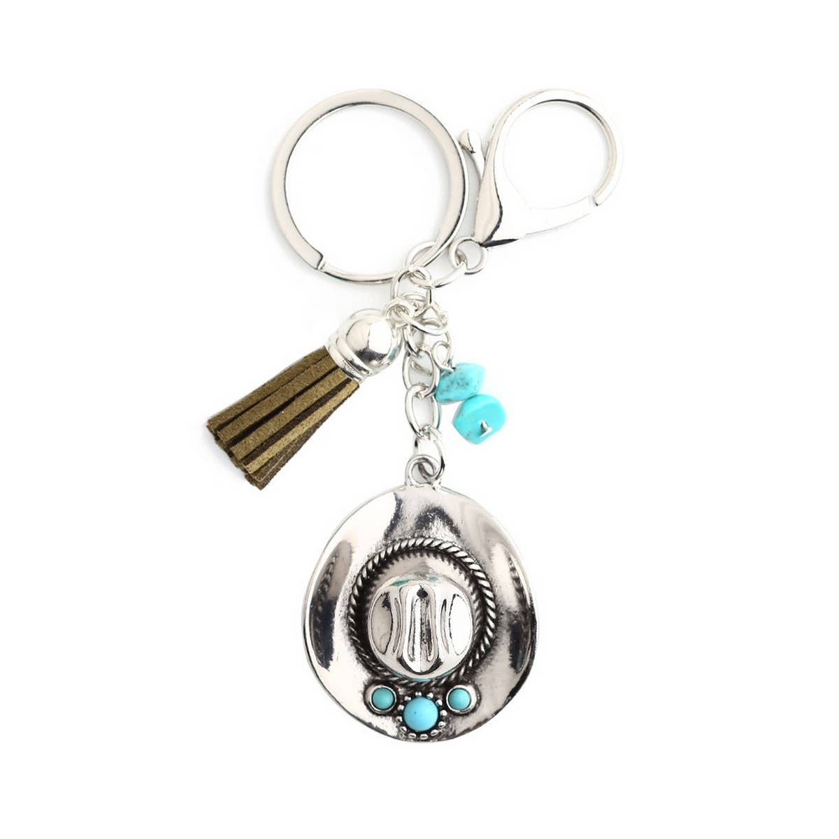 ACCITY - Boho Cowboy Hat Keychain with Vintage Western Charm_CWAB5083 - RED / (OS) 1
