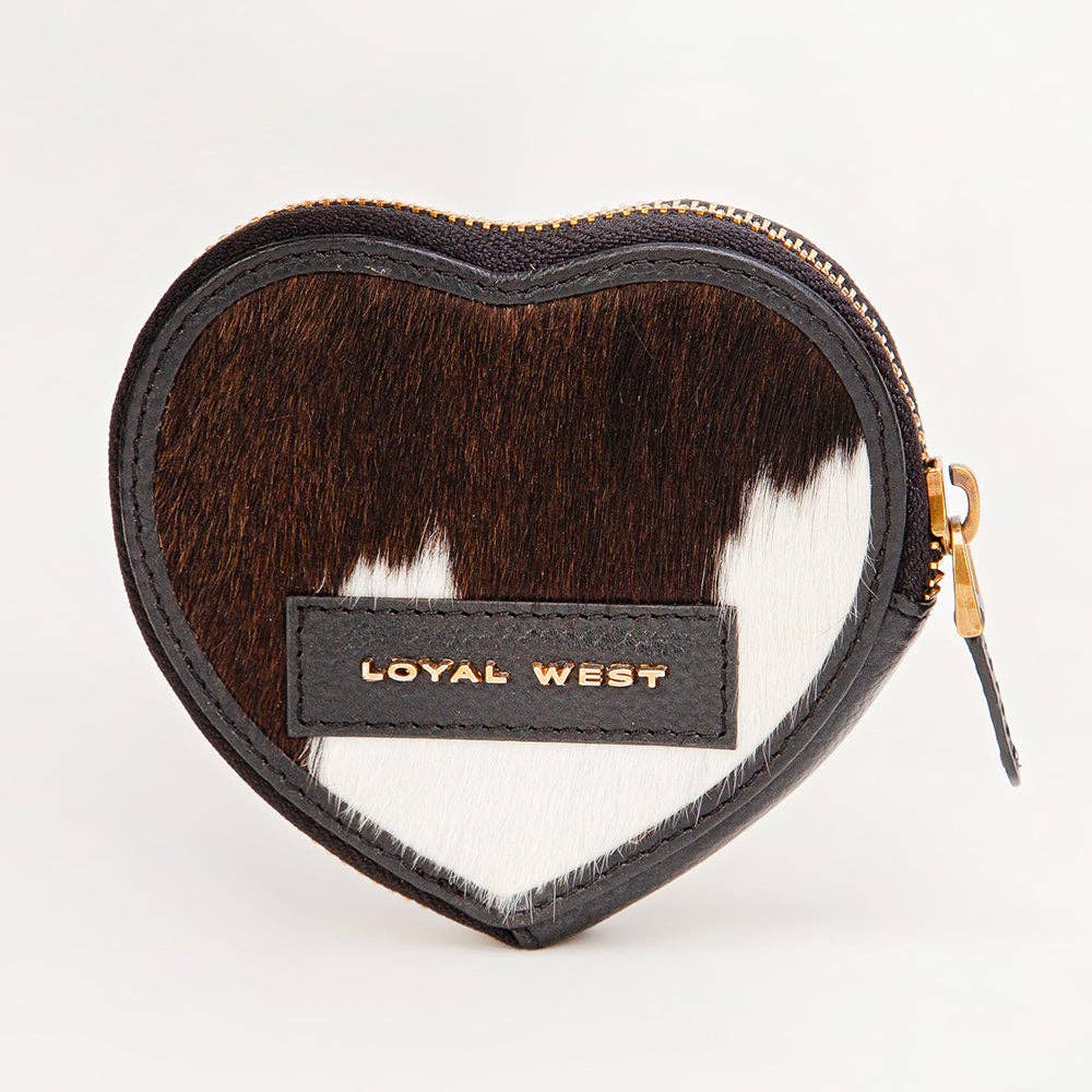 Myra Bag - Loyal West Cupid Coin Pouch Black And White - Black And White Cowhide / Single