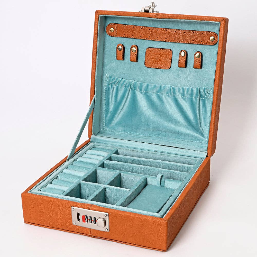 American  Darling Jewelry Case Genuine Western Leather Women Bag