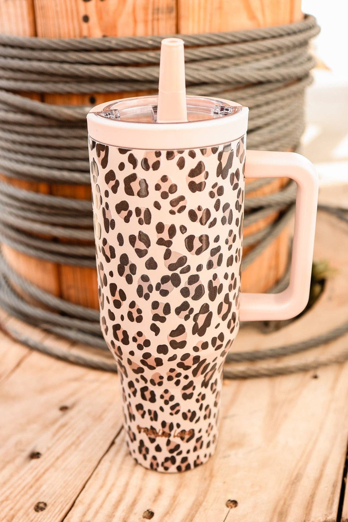 Emerlie Love - The Hydrate+ 40oz Tumbler - Neutral Leopard
