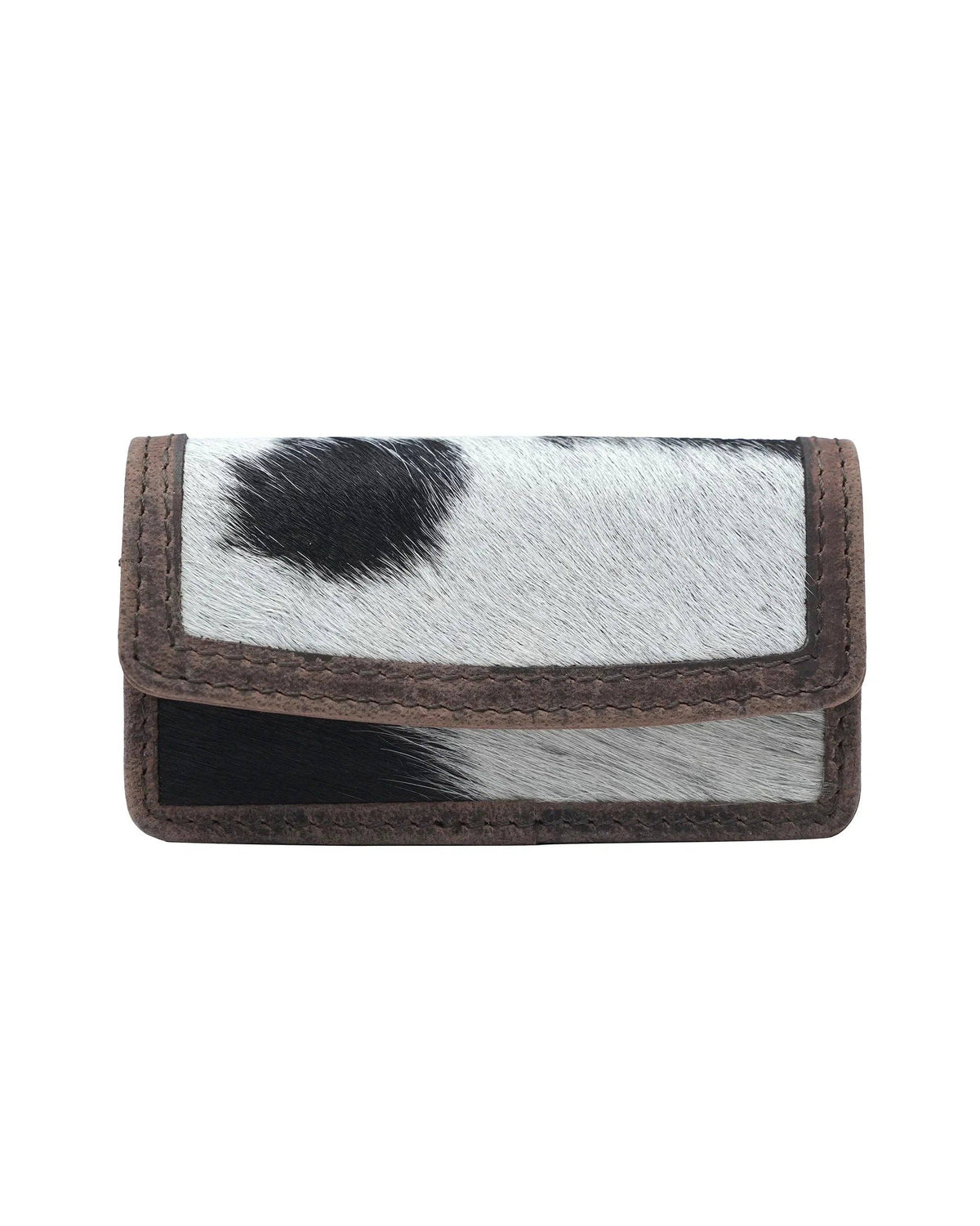 Loyal West - Cattle Lipstick Case - Black & White Cowhide