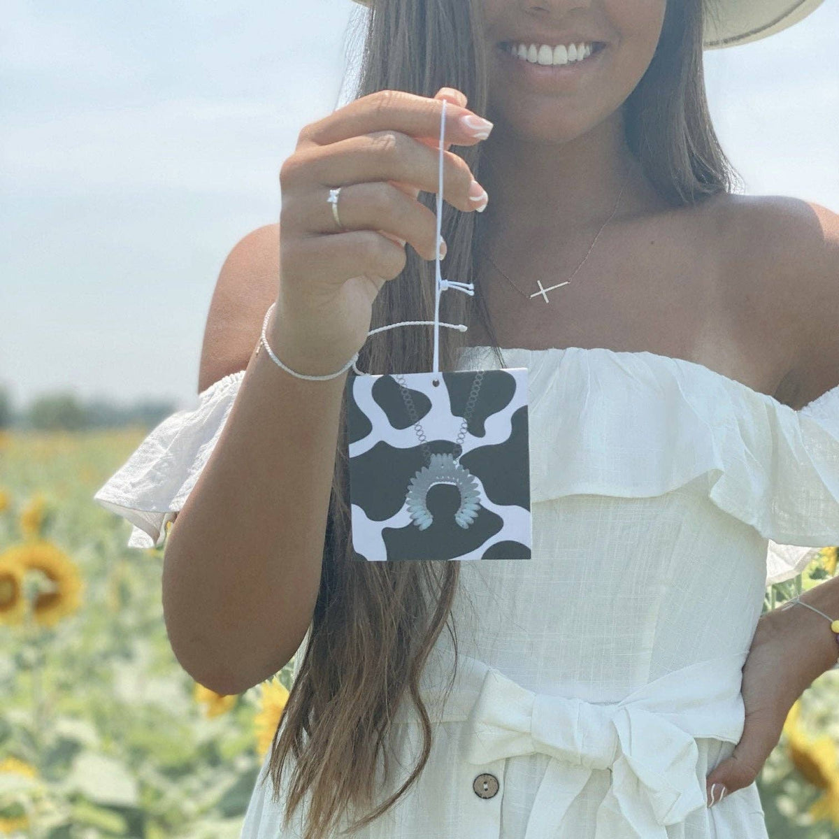 The Front Porch Label - Black & White Cowhide Air Freshener