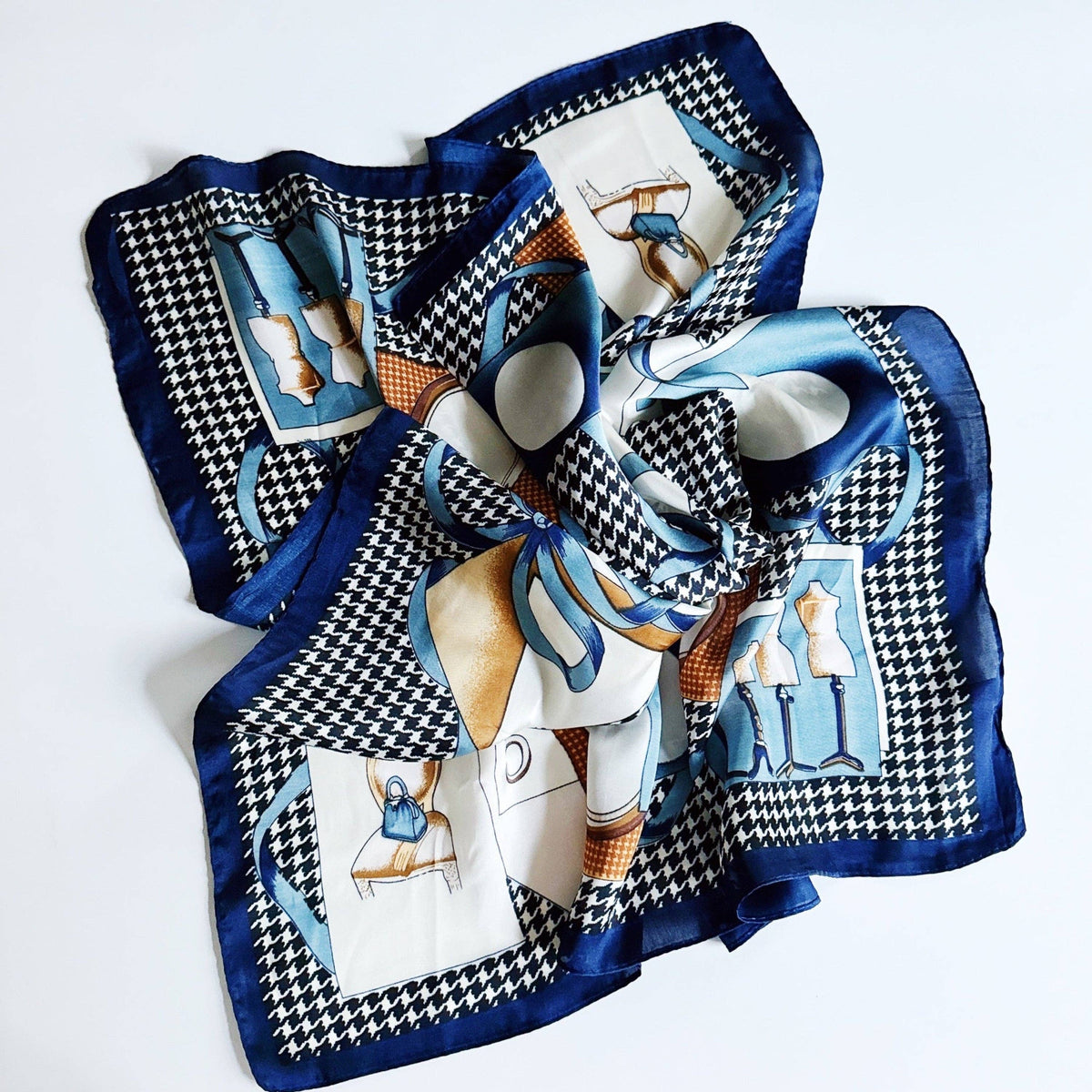 Ellison+Young - Silky Muse Satin Square Scarf - Chic Silky Scarf For Hair, Neck, Or Bag Styling - Zebra Muse