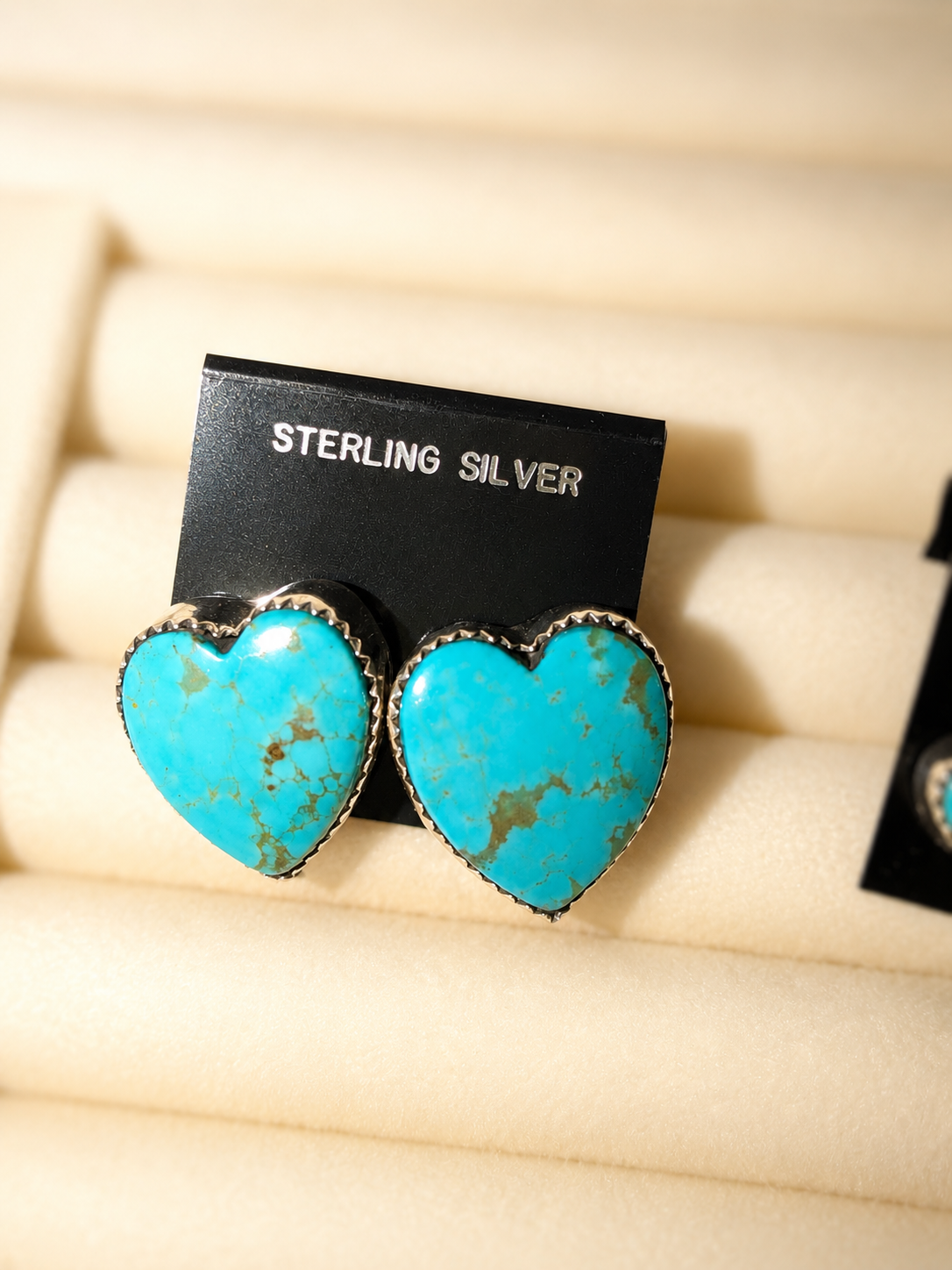 Mine 8 Turquoise Heart Earrings- Jennifer Begay