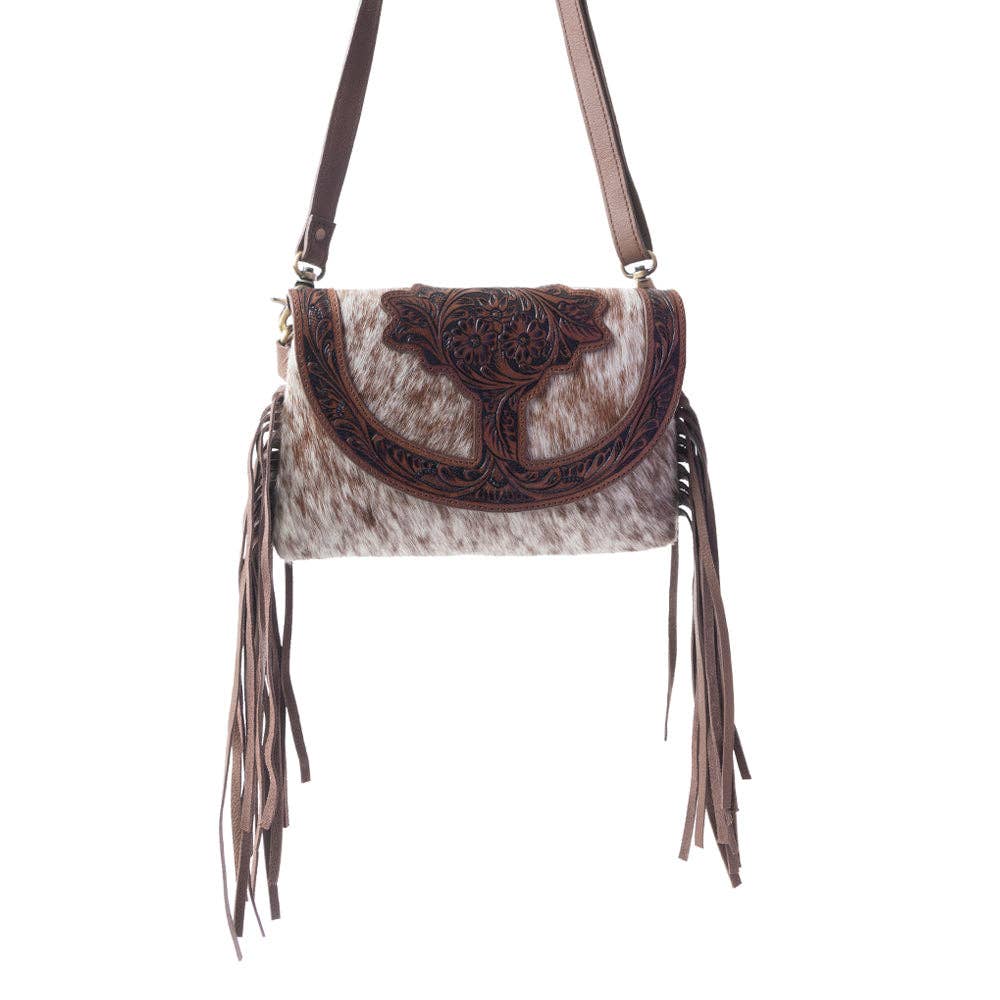 Myra Bag - Stonedrop Ridge Crossbody Bag In  Honey Chocolate - Honey Chocolate / Single