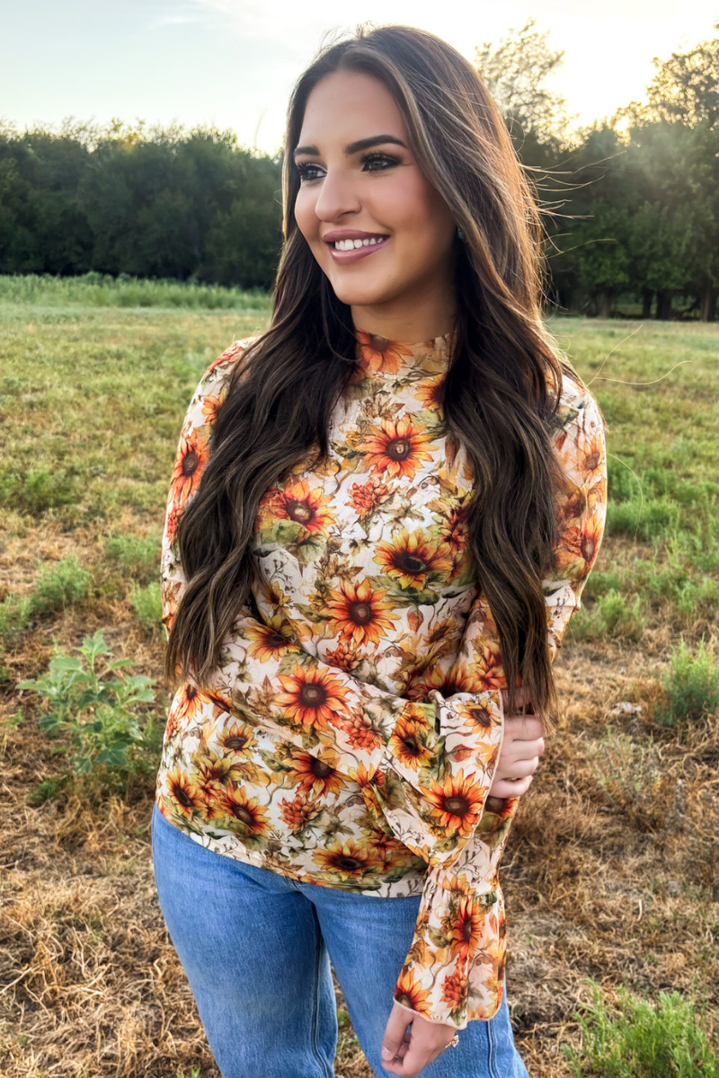 Sterling Kreek - Sunflower Shine Mesh Top - M