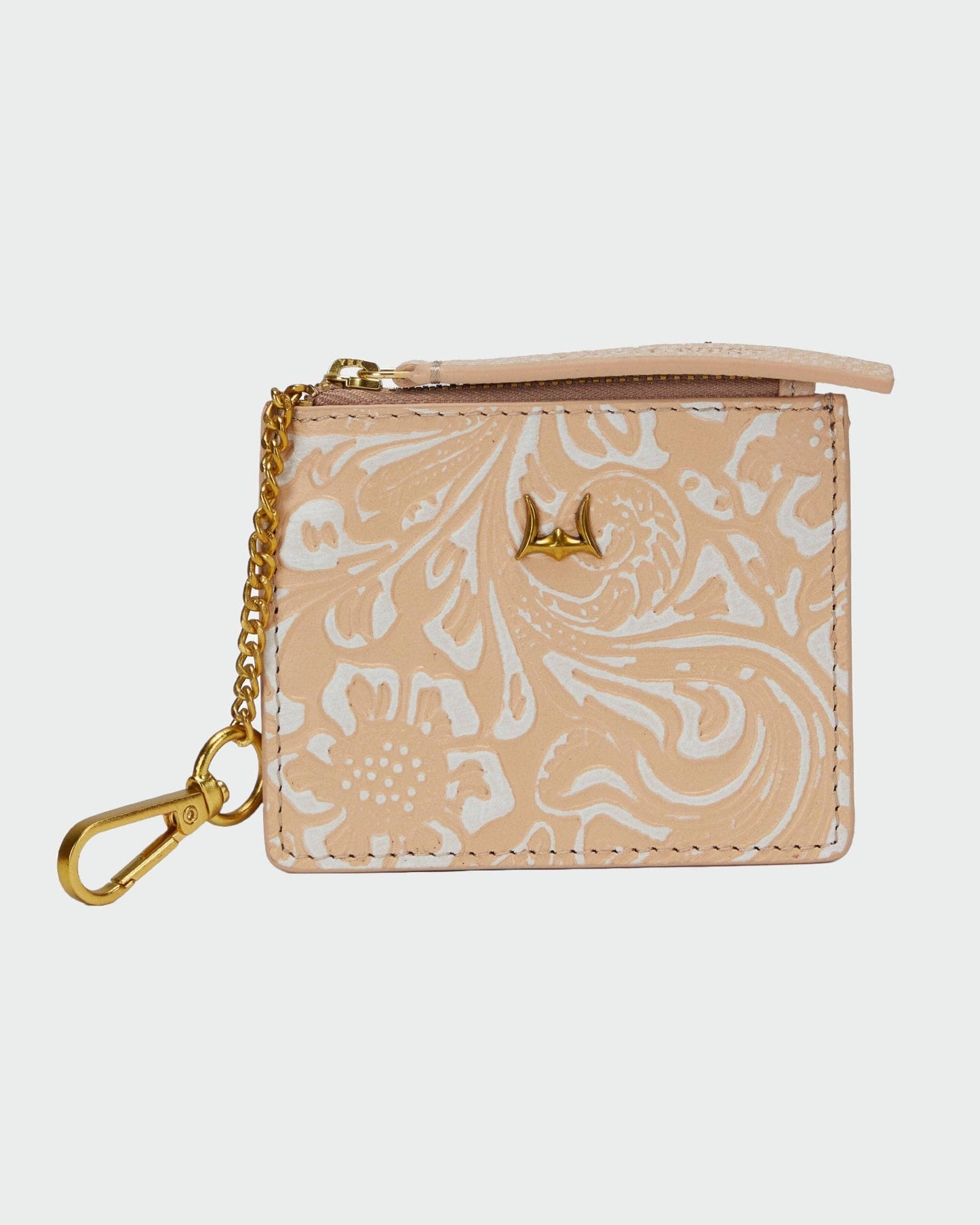 Loyal West - Sophia Credit Card Holder In Black & White Cowhide