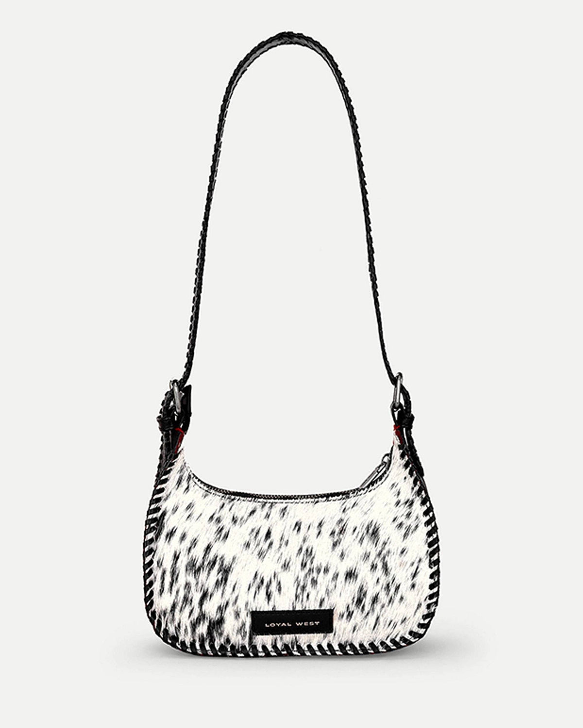 Loyal West - Dannia Medium Purse In Black & White Cowhide