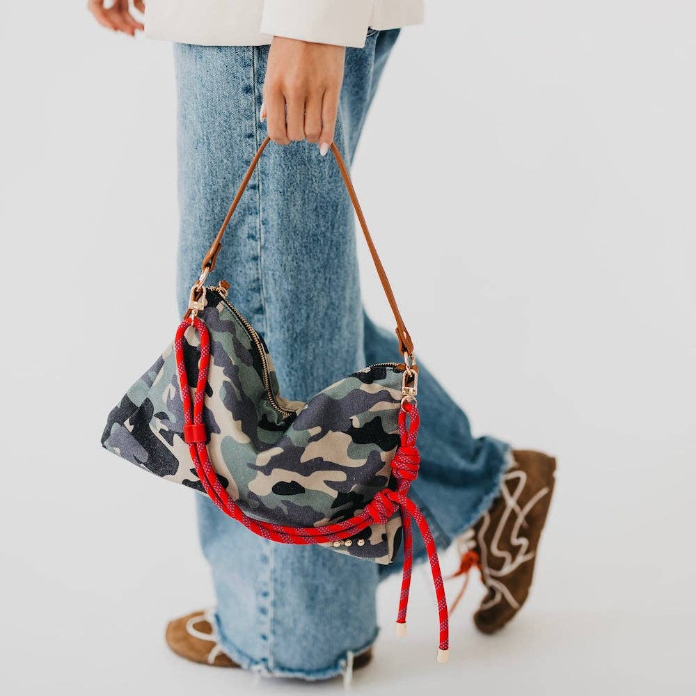 Pretty Simple - Cosette Canvas Shoulder Bag - Camo
