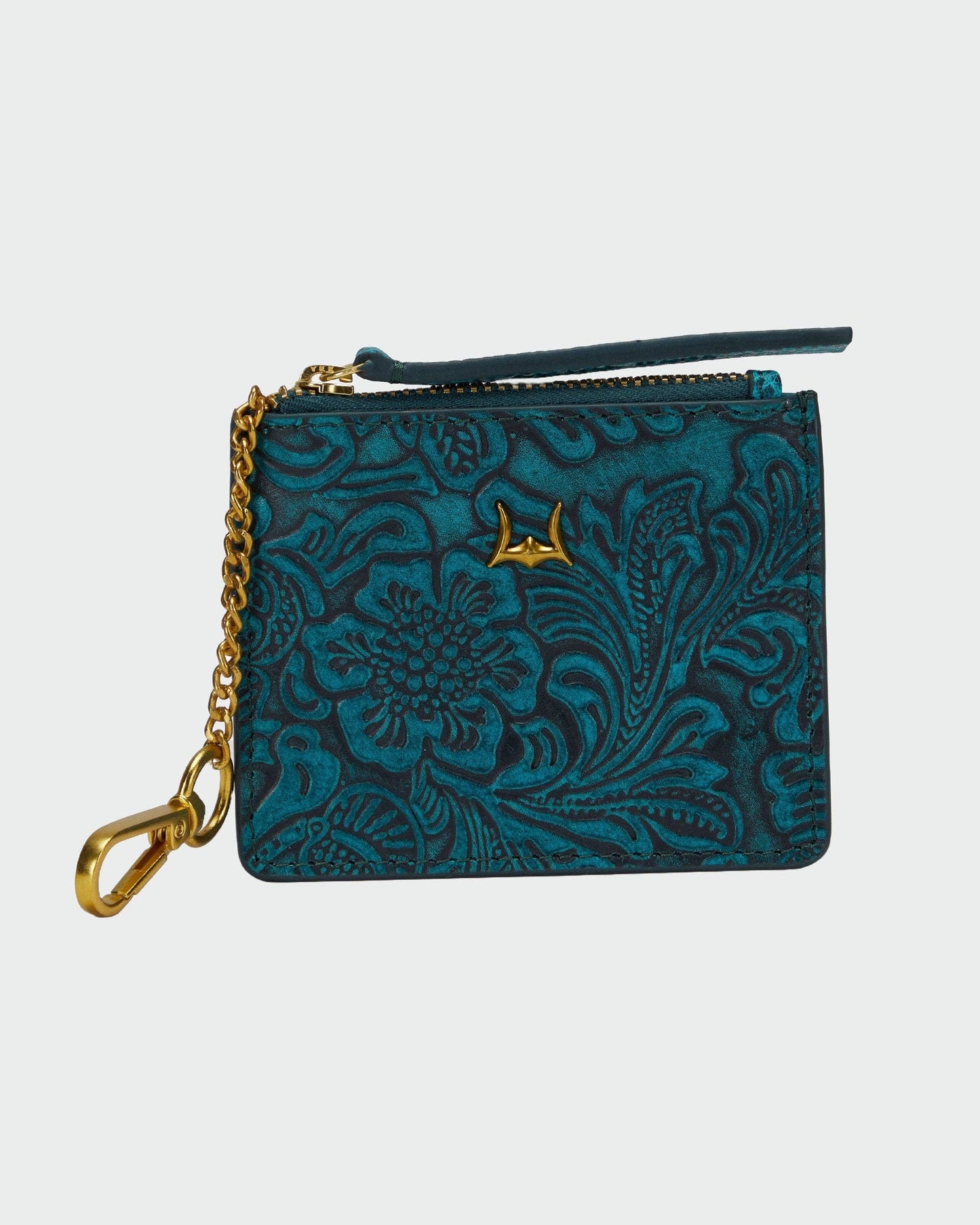 Loyal West - Sophia Credit Card Holder In Black & White Cowhide