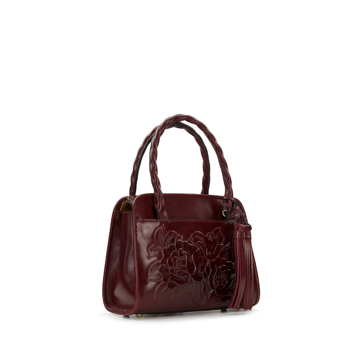 Patricia Nash - Paris Satchel - Vintage Tan Rose Tooled Collection