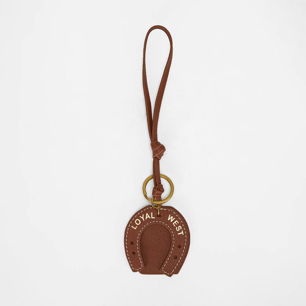 Myra Bag - Loyal West Horse Shoe Bag Charm In Calf Leather - Tan - Single
