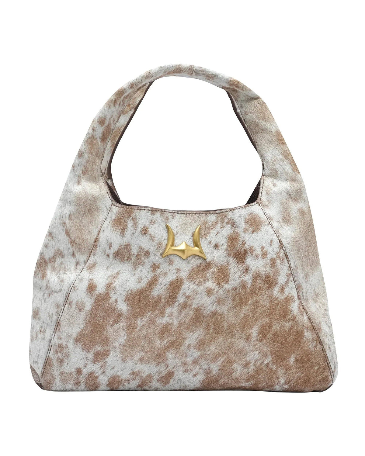 Loyal West - Vita Servans Hobo Bag - Brown & White Cowhide