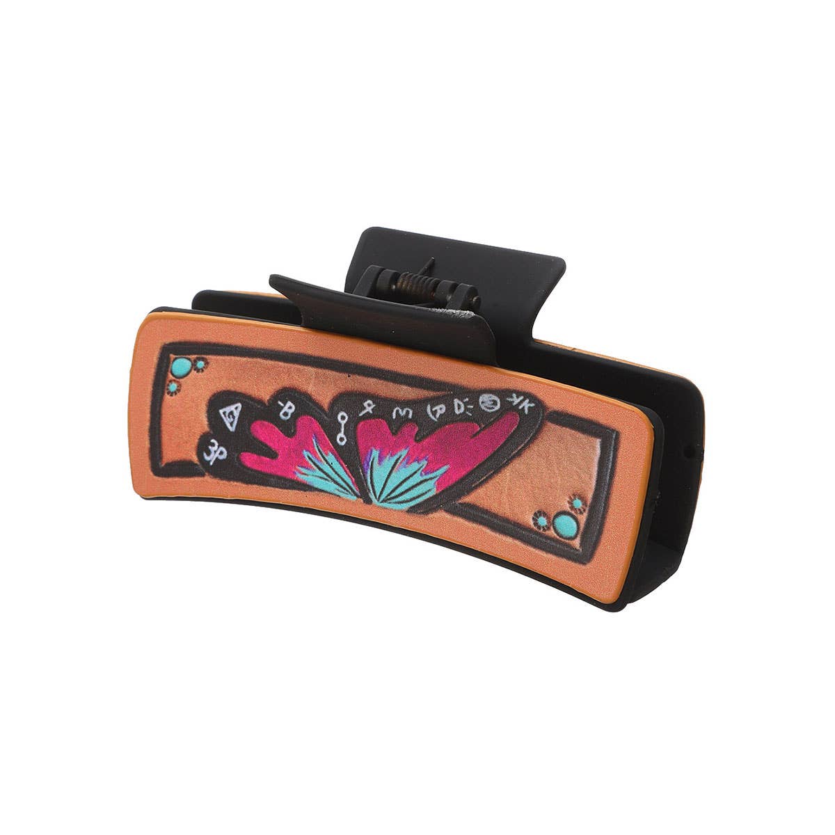 ACCITY - Western Leather Hair Claw - Cactus Butterfly Clip_CWASC1625 - TYPE5 / (OS) 1