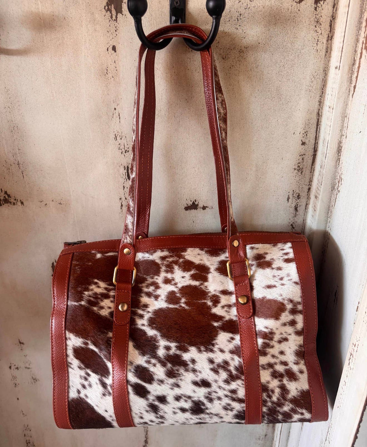 Cowhide smaller duffle/ Speedy bag!