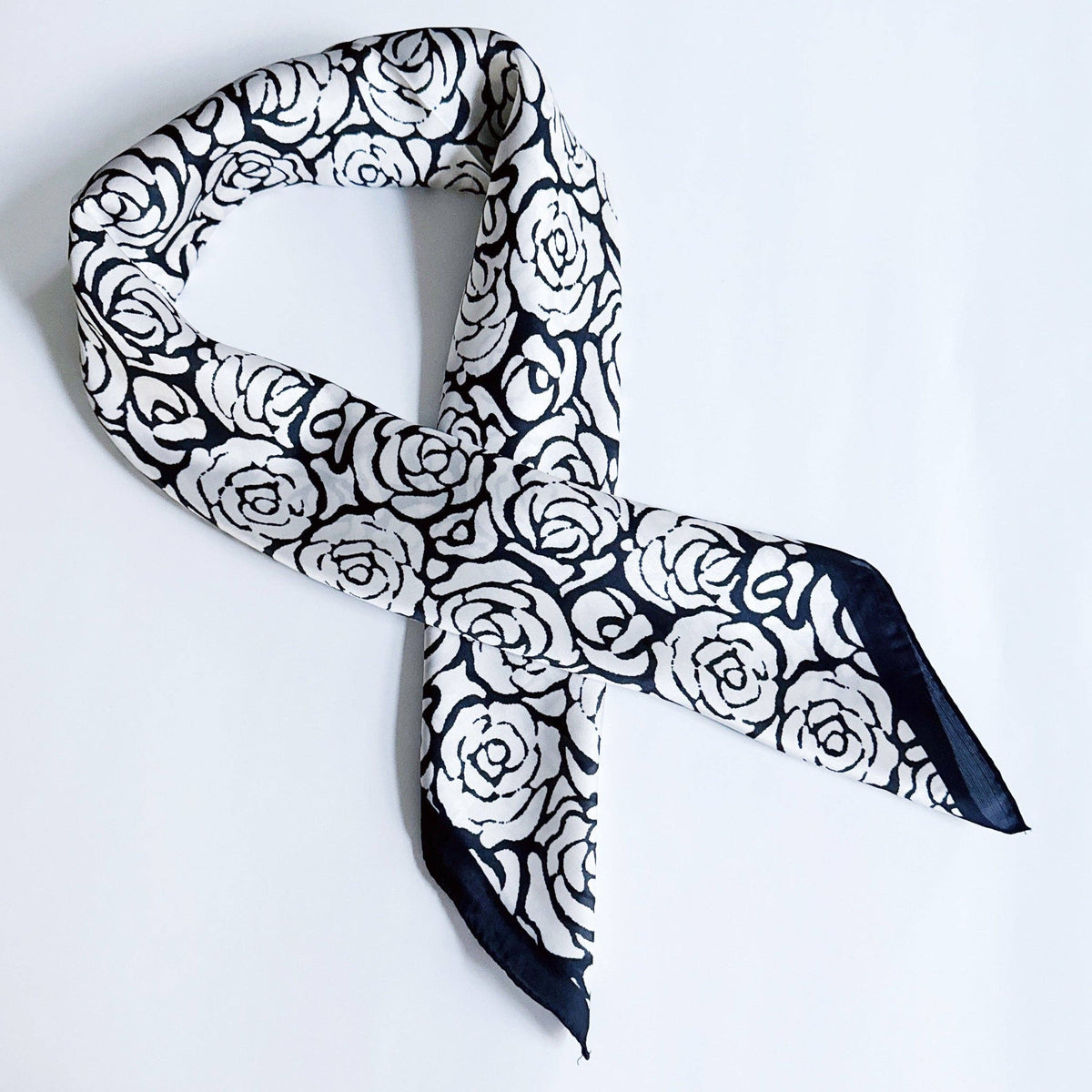 Ellison+Young - Silky Muse Satin Square Scarf - Chic Silky Scarf For Hair, Neck, Or Bag Styling - Zebra Muse