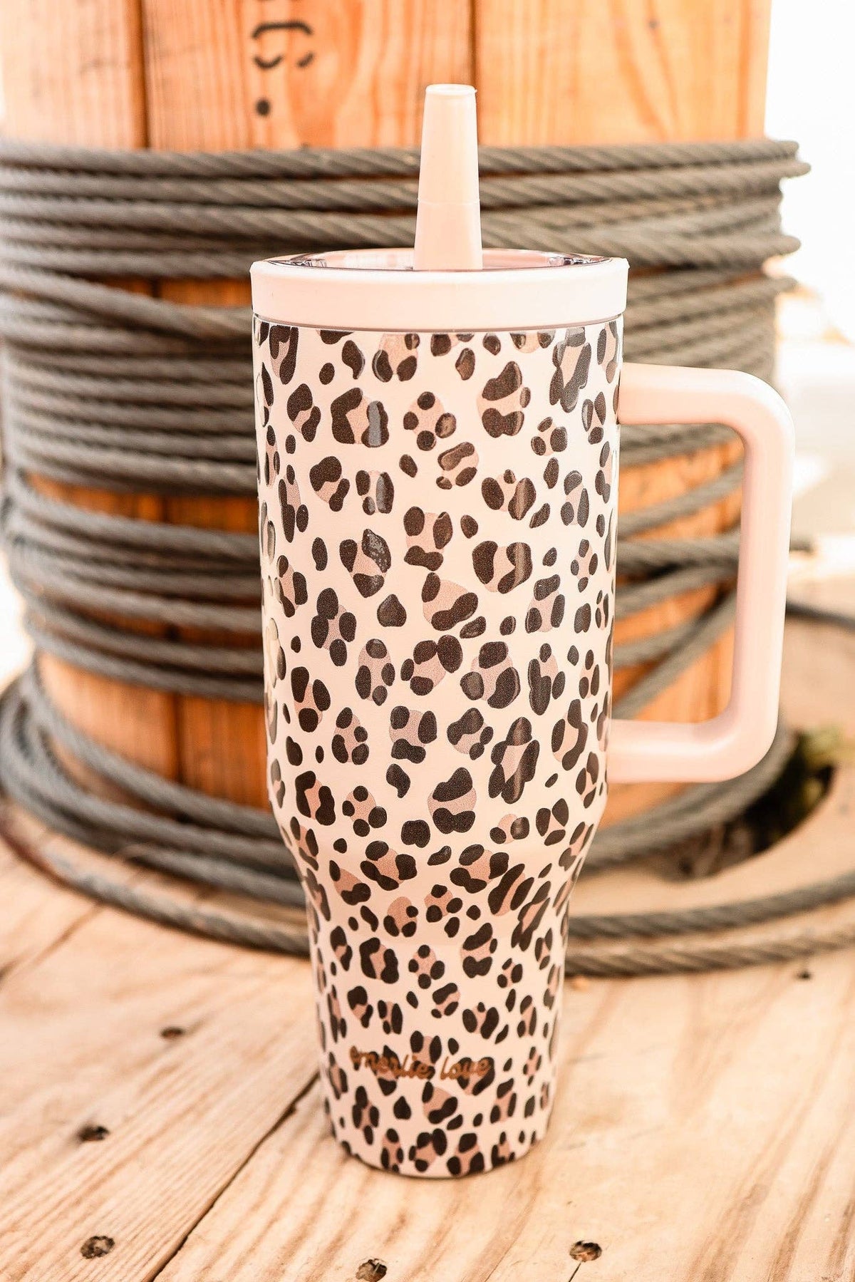 Emerlie Love - The Hydrate+ 40oz Tumbler - Neutral Leopard