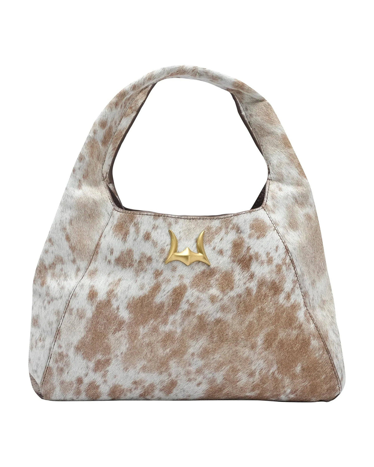 Loyal West - Vita Servans Hobo Bag - Brown & White Cowhide