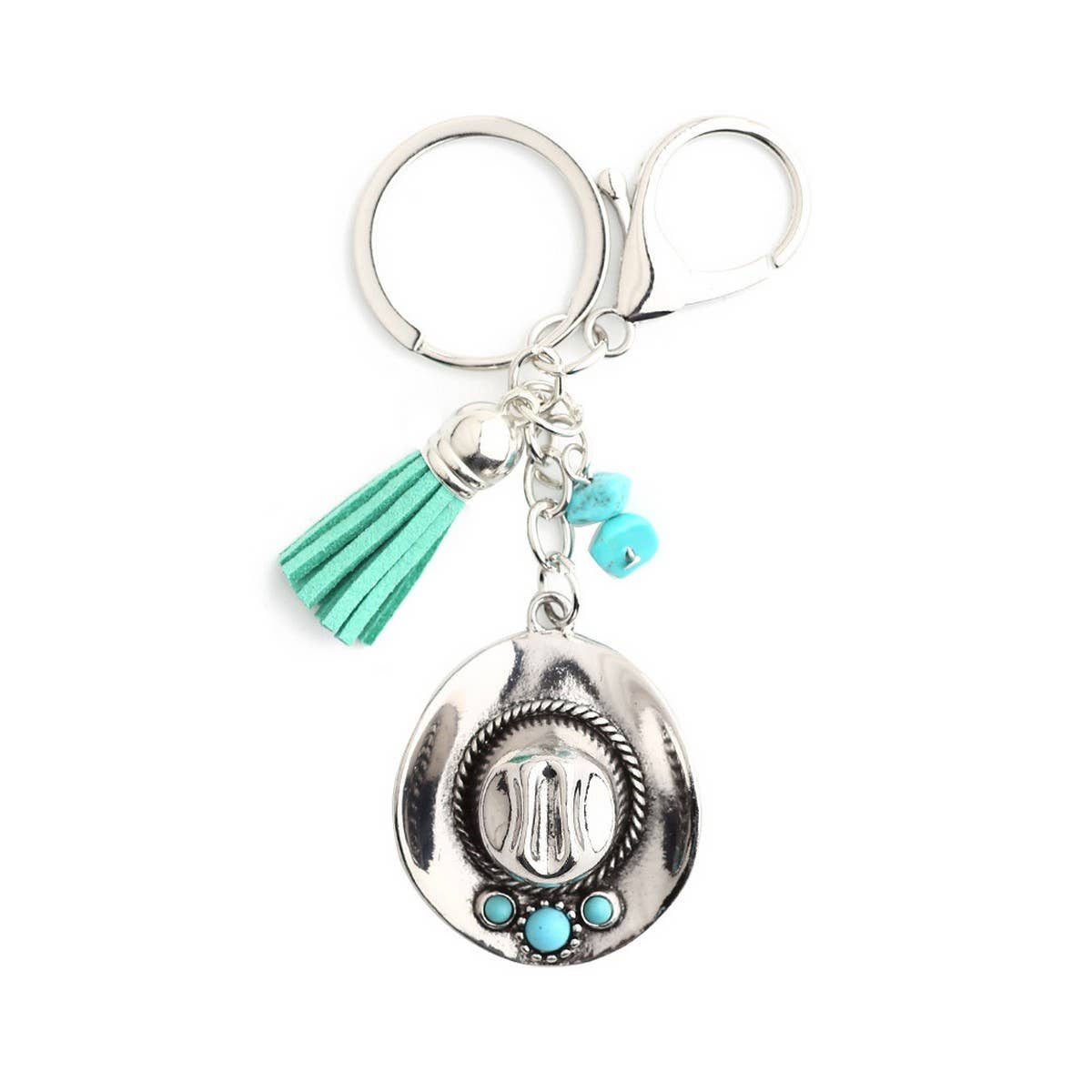 ACCITY - Boho Cowboy Hat Keychain with Vintage Western Charm_CWAB5083 - RED / (OS) 1