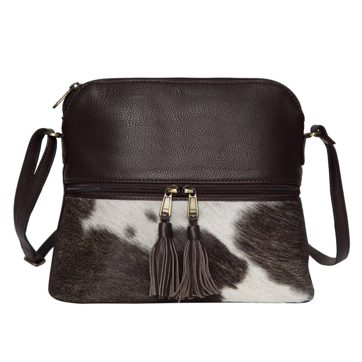 The Design Edge - Cowhide Leather Bag - Finland (B70069) - Black & White