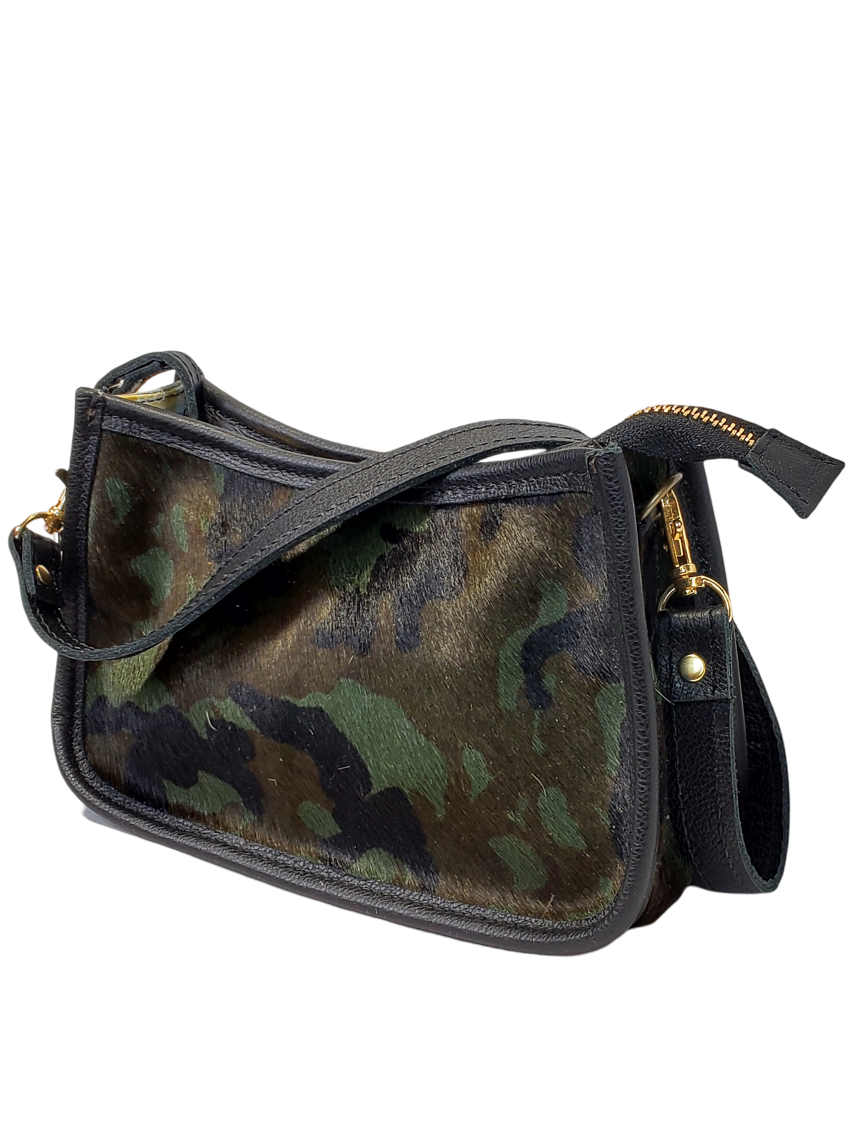 Charlie Leather - Nora Mini Handbag & Crossbody  - Gold Fur