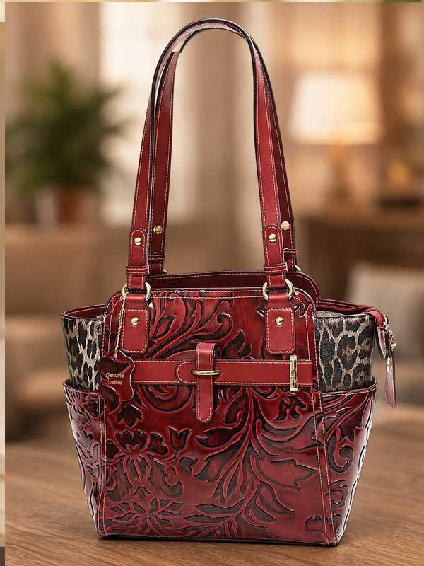 Faye - Genuine Leather - Burgundy